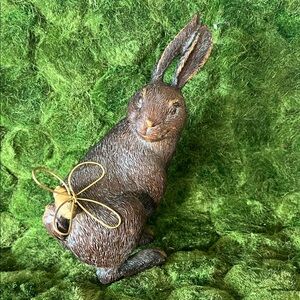 GANZ Chocolate Rabbit with Gold Butterfly Decor
